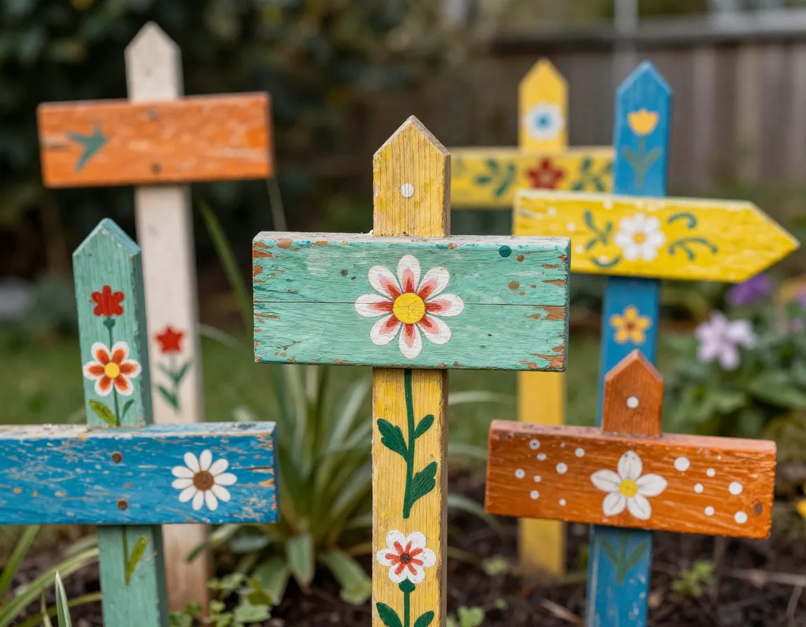 Decorative garden stakes and markers